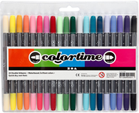 Creativ Company doppelseitige Filzstifte Colortime extra Farben 20 Stück