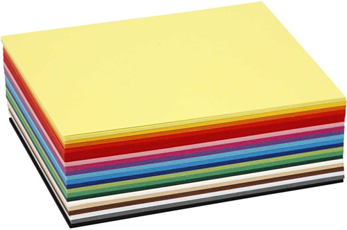 Colortime Bastelkarton A6 300 Blatt farbiges Papier Multicolor