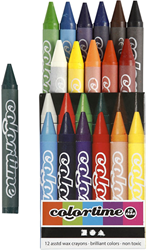 Creativ Company Farbkrei-Set - 12 Farben Wachsmalkreide für Kinder