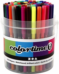 Creativ Company Filzstifte Set - 100 Stück im Eimer, mehrfarbig