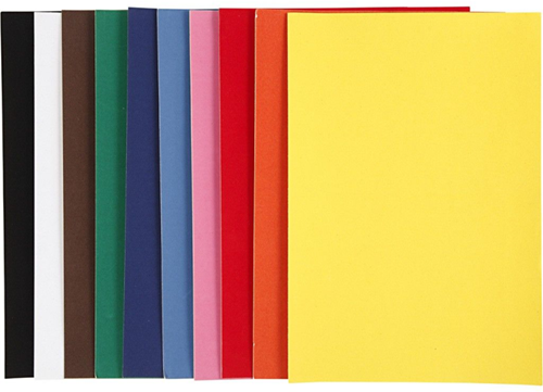 Velour Papier Kleur A4, 10 Vellen