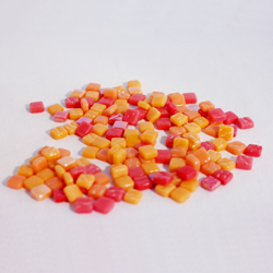Colourful Mosaics Mosaikfliesen Glas Orange Mix 100g Dekoration Basteln