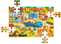 BigJigs Holz Baustelle Bodenpuzzle - 48 Teile - Lernspielzeug-3