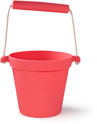BigJigs Silikon Spiel Eimer - Korallenrosa Strandspielzeug