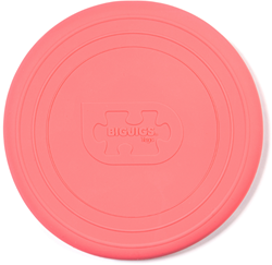 BigJigs Spielzeug Korallenrosa faltbarer Flyer Frisbee Silikon