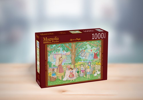Magnolia Puzzle Country House - 1000 Teile buntes Spielzeug-2