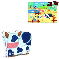 DJECO The cows on the farm 24 pcs - 28 x 22.5 x 6 cm
