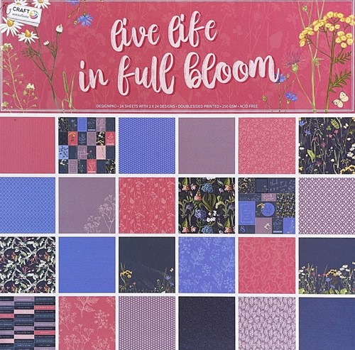 Craft Sensations Craft Sensations Papierblock 30,5 x 30,5 cm Full Bloom 24 Blatt