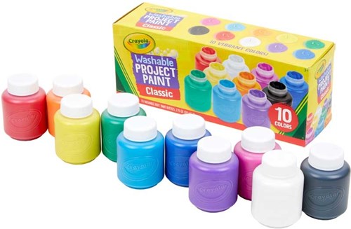 Crayola Plakatfarbe Set - 10 Farben abwaschbare Kinderfarbe-2