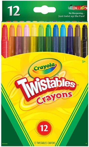 Crayola Twistbare Wachsmalstifte - 12 Farben - Kreatives Spielzeug