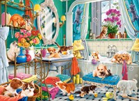 Castorland Puzzle Tiere Crazy Pet Bath - 100 Teile bunt