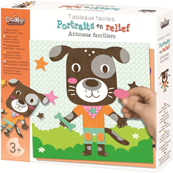 Crealign 3D Bastelset Haustiere - Reliefmalerei Schaumstoff