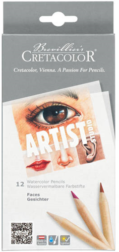 Cretacolor Cretacolor Artist Studio Aquarellstifte Hautfarben-Set 12-teilig