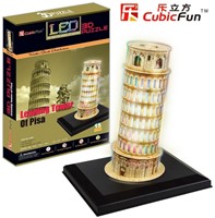 Cubic Fun Puzzle 3D mit LED - Schiefer Turm von Pisa - 15 Teile