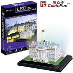 Cubic Fun 3D Puzzle with LED - Washington: The White House -  Teile