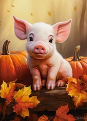 Castorland Puzzle Herbst Ferkel 300 Teile mehrfarbig