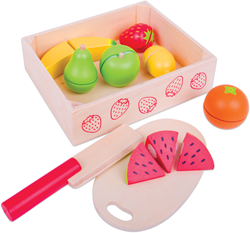 Bigjigs Toys Fruchtbox mit Schneidebrett