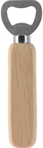 Excellent Houseware Flaschenöffner Edelstahl Eichenholz Bieröffner 14 cm Küche