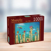 Magnolia Puzzle Dancing Town - 1000 Teile buntes Spielzeug-2