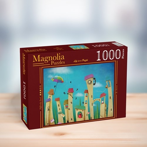 Magnolia Puzzle Dancing Town - 1000 Teile buntes Spielzeug-2