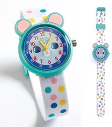 Djeco Kinderuhr Mouse - Lernuhr mit Maus Design für Kinder
