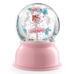 Djeco Nachtlicht Ballerina - Schneekugel Glitzerlampe für Kinder