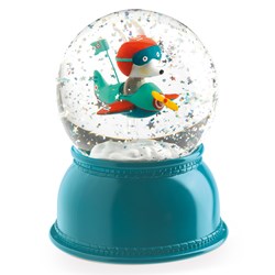 Djeco Nachtlicht Flugzeug Schneekugel LED Kinderzimmer Geschenk