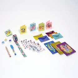 Djeco Schreibset Elodie mini - kreative Briefpapier Set für Kinder