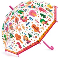 Djeco Regenschirm Kinder Regenschirm Wald Motiv transparent robust