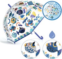 Djeco Regenschirm Fische - Farbwechsel Kinder Regenschirm Fische-3