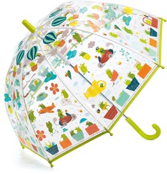 Djeco Regenschirm Froglets - bunter Kinderregenschirm mit Fröschen