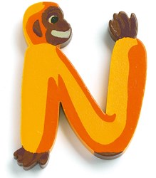 Djeco Holzbuchstabe N - Tierbuchstabe Kinderzimmer Dekoration