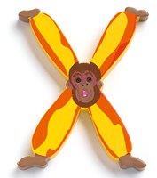 Djeco Holzbuchstabe X Tiere - bunte Kinderzimmer Dekoration