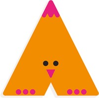Djeco Buchstabe A - Holz Tierbuchstabe grafisches Design
