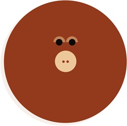 Djeco Holzbuchstabe O - grafisches Tiermotiv Kinderzimmer Dekoration