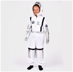 Den Goda Fen Astronaut Kinderkostüm 110cm 4-5 Jahre silber-weiß
