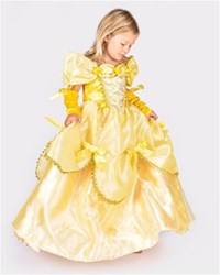 Den Goda Fen Prinzessinnenkleid gelb mit Accessoires - Kostüm 6-8 Jahre