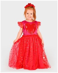 Den Goda Fen Herzkleid und Haarband Verkleidungsset für Kinder 98-104