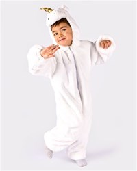 Den Goda Fen Einhorn Jumpsuit Kostüm - Unicorn Verkleidung 4-5 Jahre