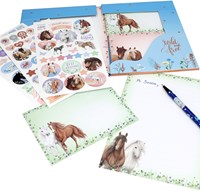 Depesche Briefpapier Set Miss Melody - Pferde und Blumen - A4 Format