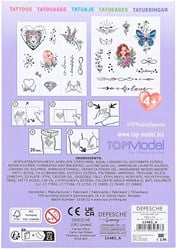 Depesche TOPModel Klebetattoo Set BEAUTY and ME mehrfarbig