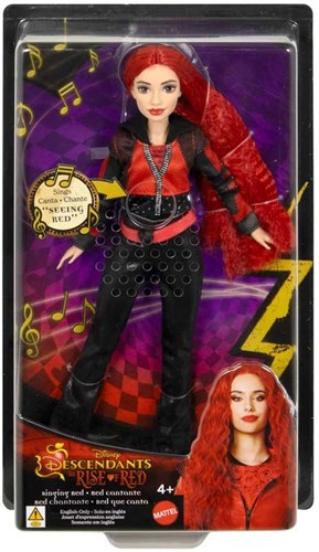 DESCENDANTS 4 RED SINGING DOLL - DAUGHTER OF QUEEN OF HEARTS