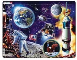 Legpuzzle Weltraumfahrt Apollo 11 - Lernspielzeug Mondreise 50 Teile