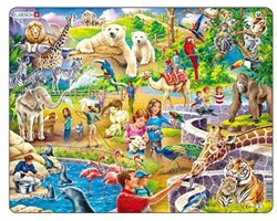 Legpuzzle Tiere im Zoo 48 Teile Karton Lernspielzeug