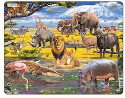 Legpuzzle Tiere Afrikanische Savanne Karton 43 Teile Lernspielzeug