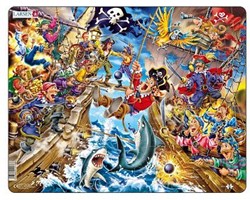 Legpuzzle Piratenkampf Karton 39 Teile Kinderpuzzle Lernspielzeug