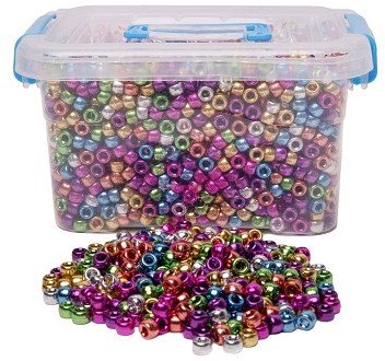Colorations metallic Pony Perlen Set - 4000 Stück Bastelspaß