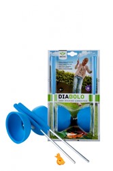 Angeltoys Diabolo Rubber/Metalen stokjes (blauw)