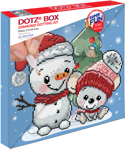 Diamond Dotz Diamond Painting - Baby Christmas Bastelset für Weihnachten-3