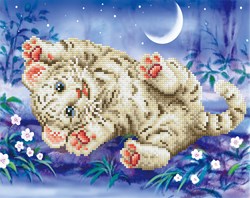 Diamond Dotz Diamond Dotz - Baby Tiger Roly Poly With Frame